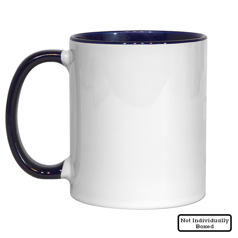 11oz dark blue inner and handle mugs, 11oz coloured mugs, 11oz dark blue mugs, sublimation blanks, sublimation mugs, dye sublimation supplies