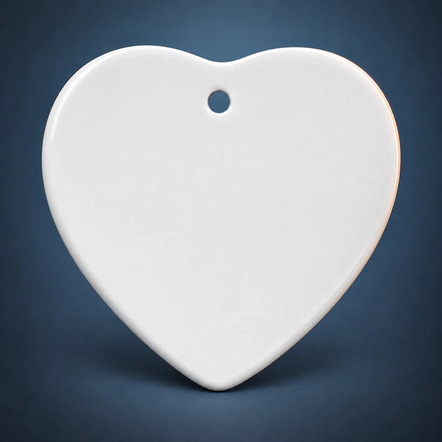 Ceramic Heart Christmas Tree Decoration