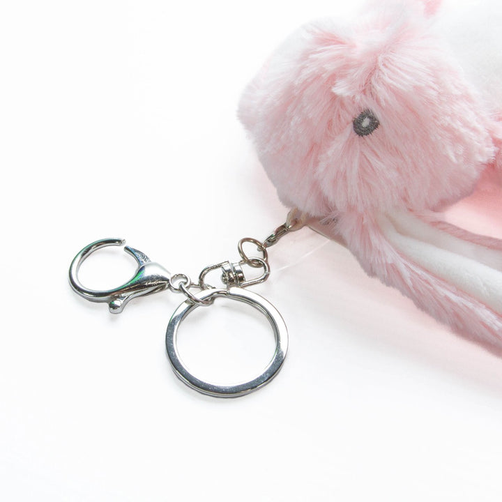 Sublimation Pink Rabbit Plush Keyring