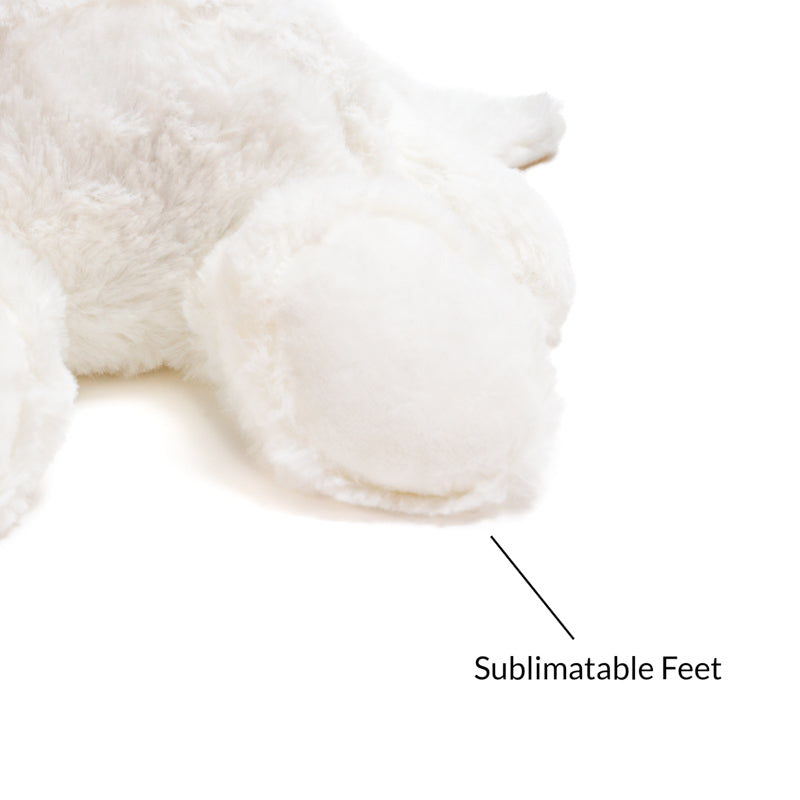 Sublimation White Rabbit Plush Keyring