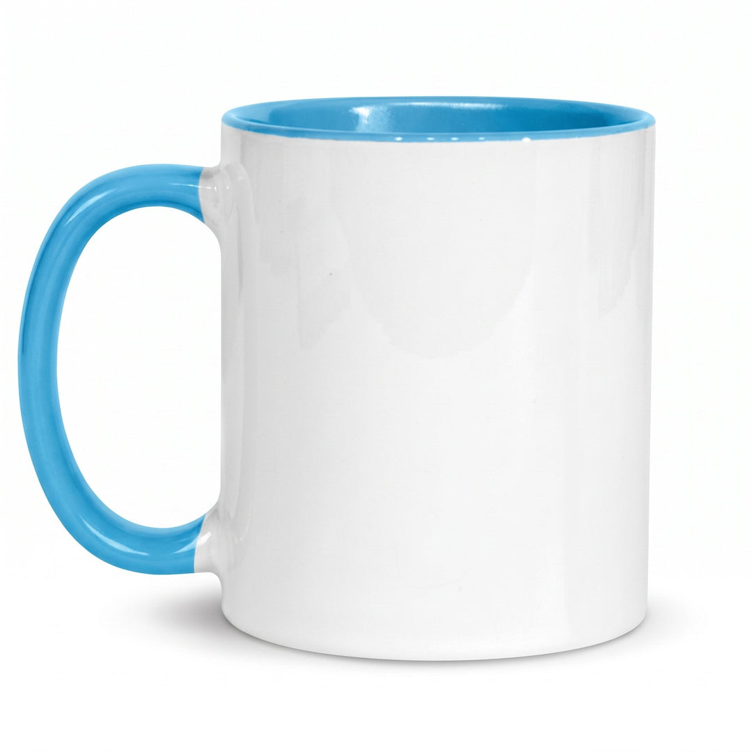11oz light blue inner & handle sublimation mugs x36 (unboxed), blank, gloss finish