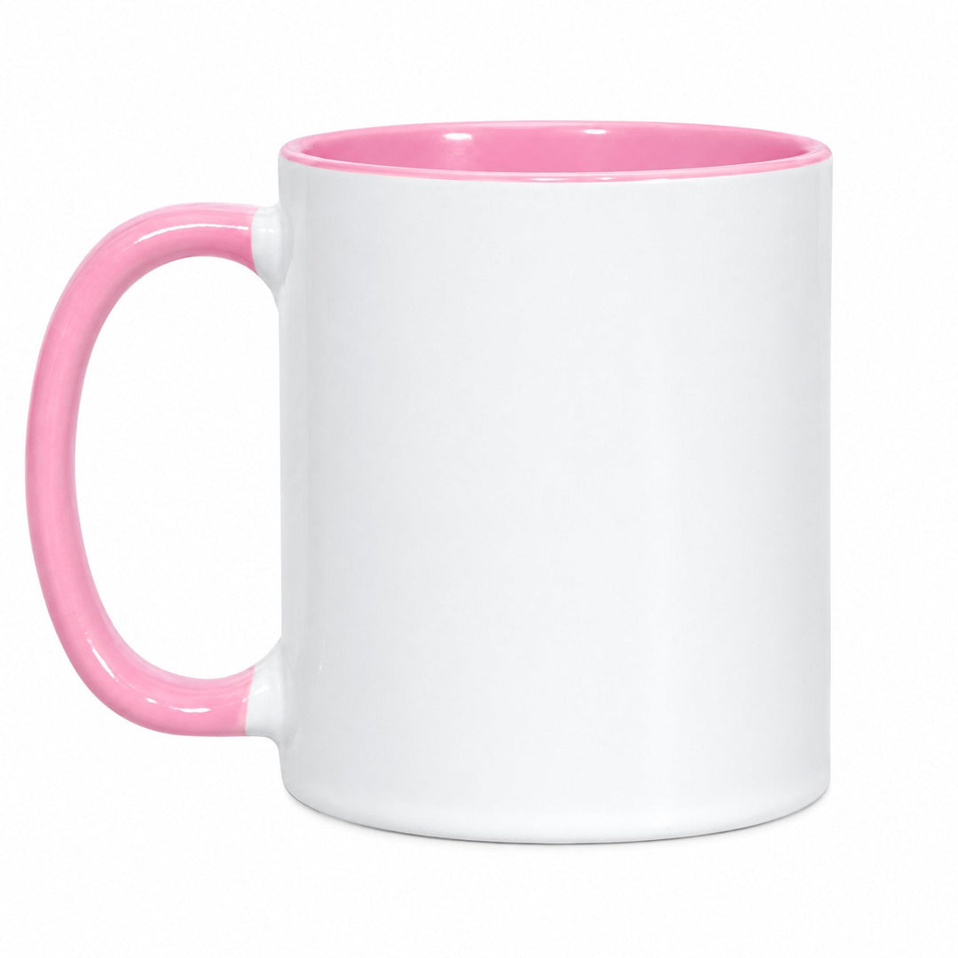 11oz pink inner & handle sublimation mug, blank, gloss finish