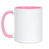 11oz Pink Inner & Handle Sublimation Mug