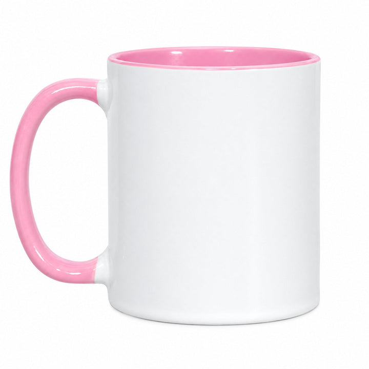 11oz pink inner &amp; handle sublimation mug, blank, gloss finish
