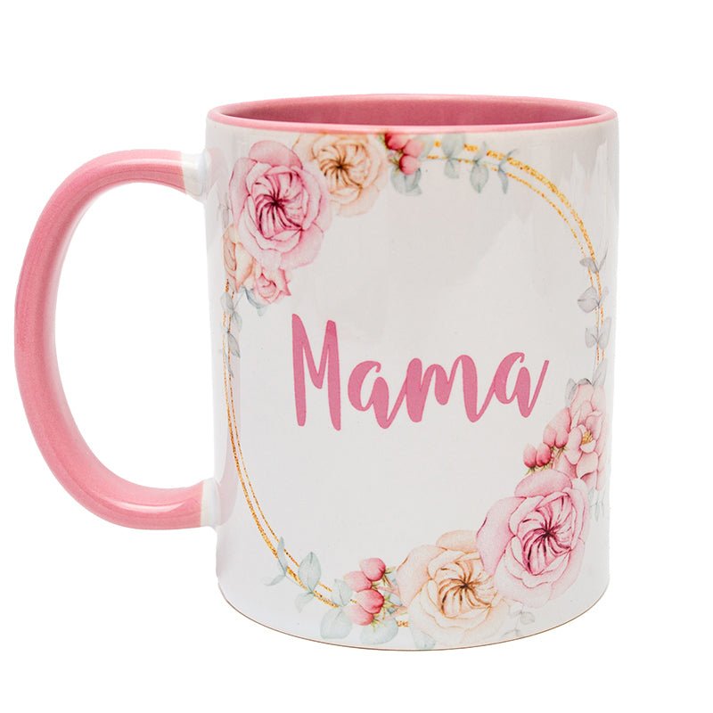 11oz pink inner &amp; handle sublimation mug printed with &