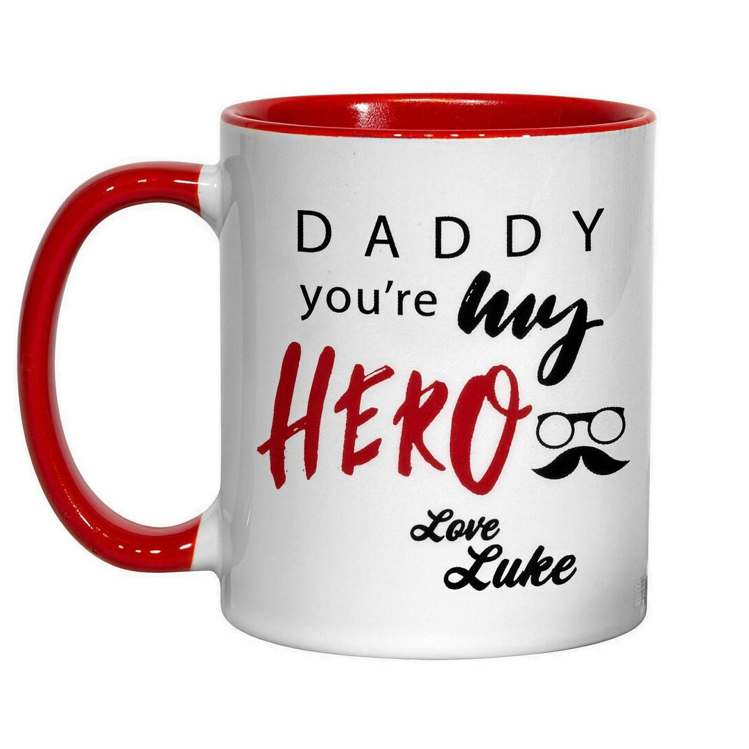 11oz red inner &amp; handle sublimation mug printed with &