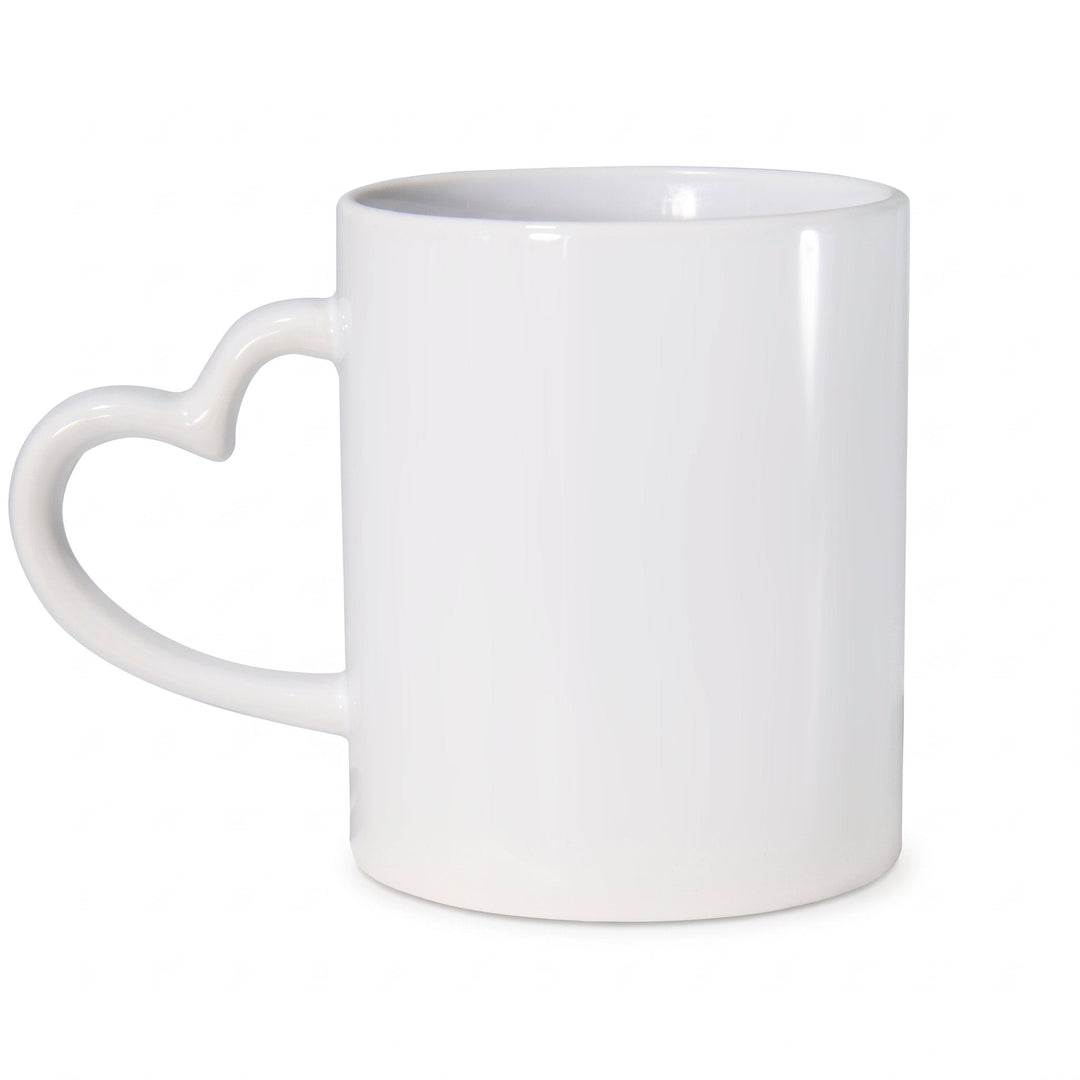 11oz sublimation heart handle mug, blank, gloss ceramic