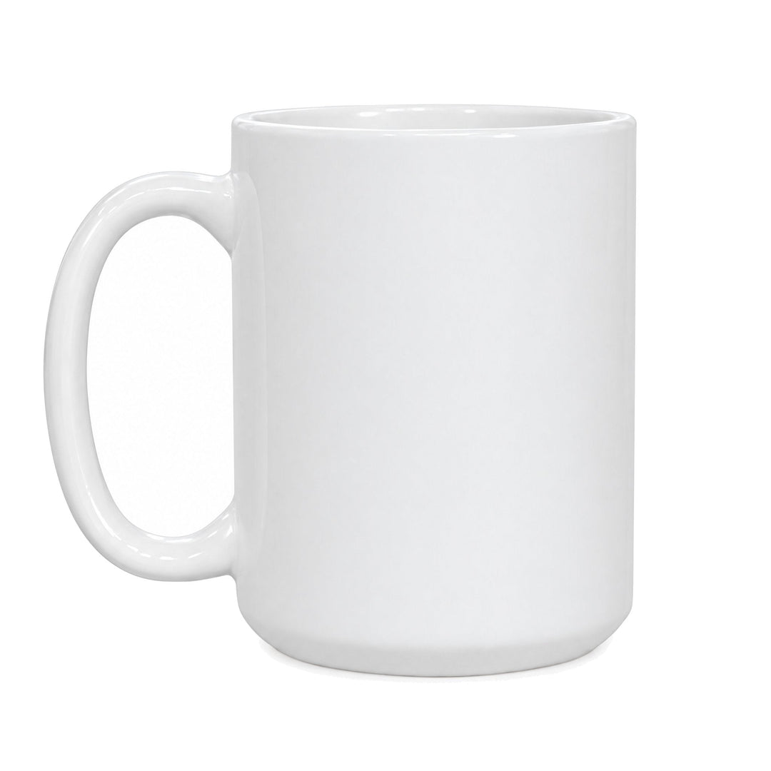 15oz white sublimation mug, blank