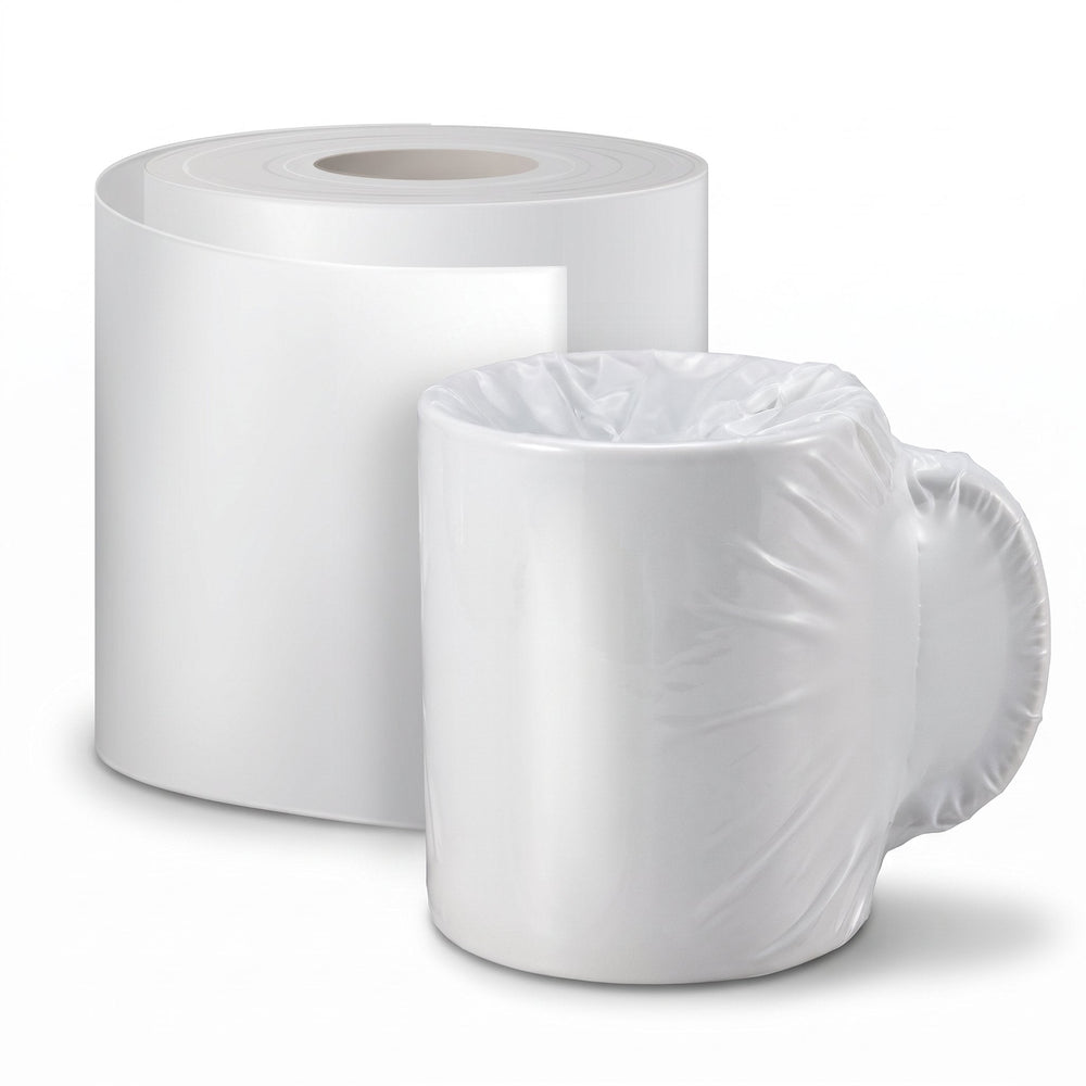 195mm shrink film, 450 Metre roll, shown in use