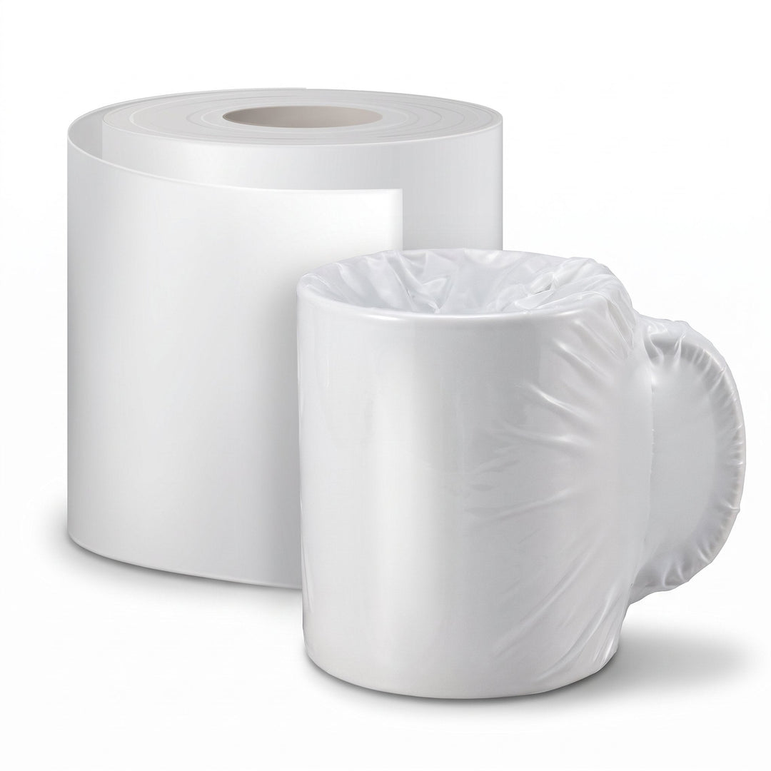 195mm shrink film, 450 Metre roll, shown in use