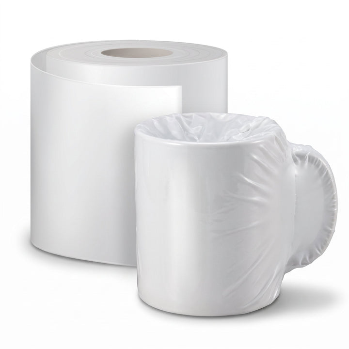 195mm shrink film, 450 Metre roll, shown in use