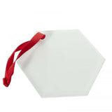 Hexagonal Glass Sublimation Christmas Decoration