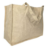Large Faux Burlap Gusset Bags