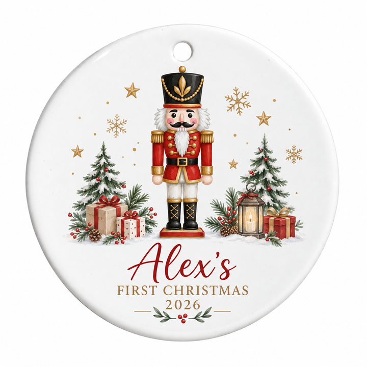 Ceramic Round Christmas Tree Ornaments