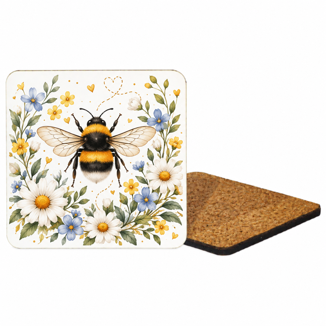 Square MDF Coaster With Cork