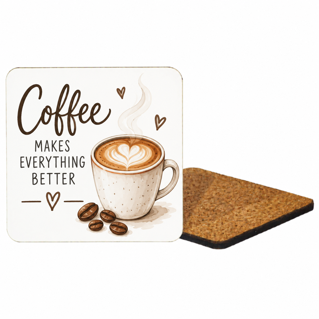 Square MDF Coaster With Cork