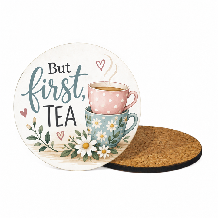 Round MDF Coaster With Cork