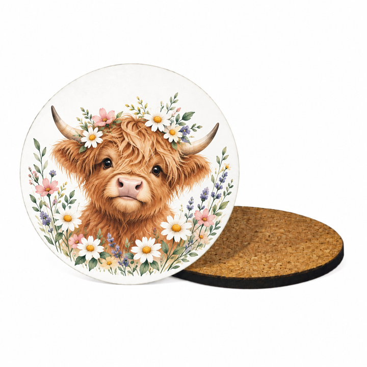 Round MDF Coaster With Cork