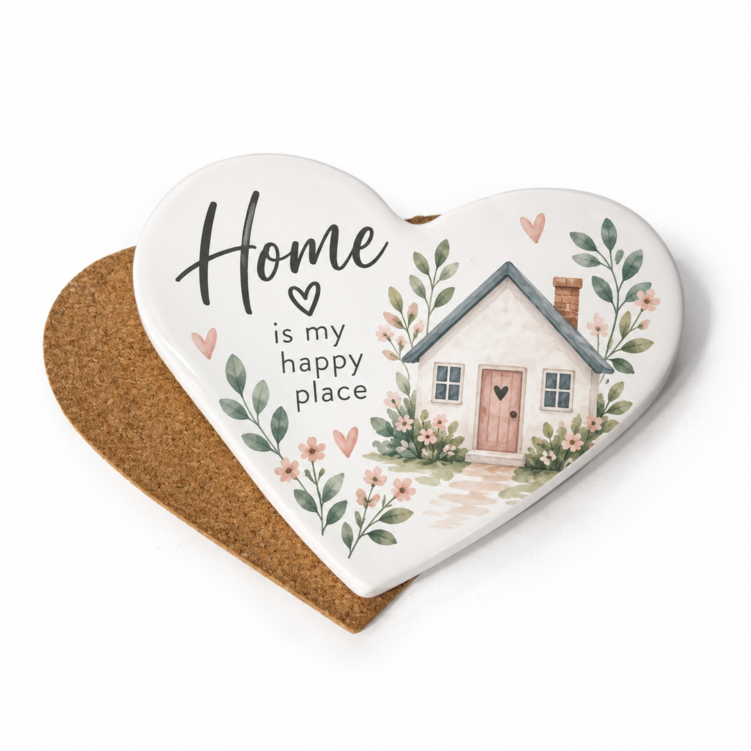 4" Ceramic Heart Coasters