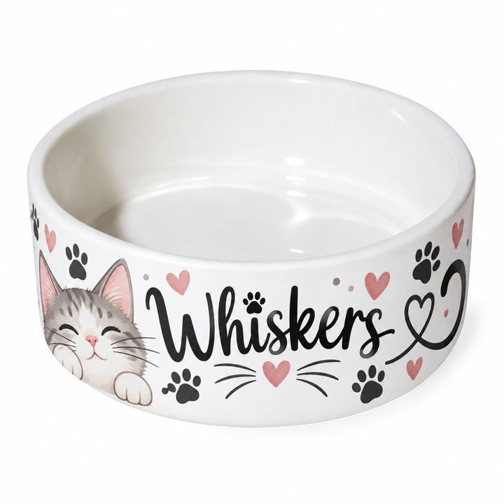 Blank Ceramic Cat/Small dog Bowl