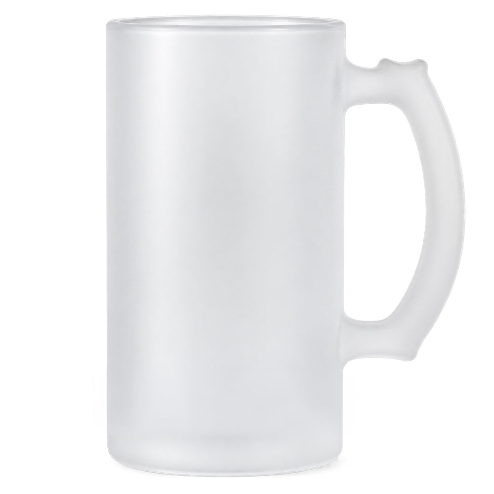 Frosted Sublimation Glass Beer Stein - 16oz