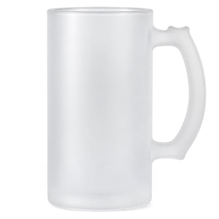 Frosted Sublimation Glass Beer Stein - 16oz