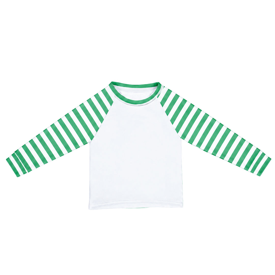 Green Striped Children's Sublimation Pyjamas