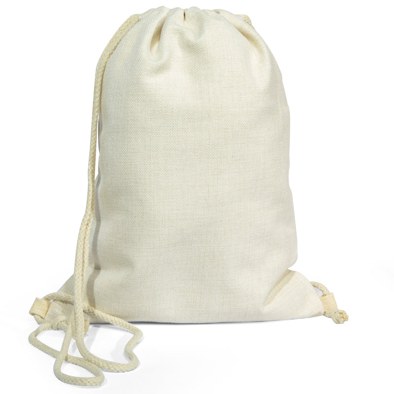 dye sublimation supplies, linen drawstring bag, sublimation drawstring bags, sublimation linen bags, linen blanks