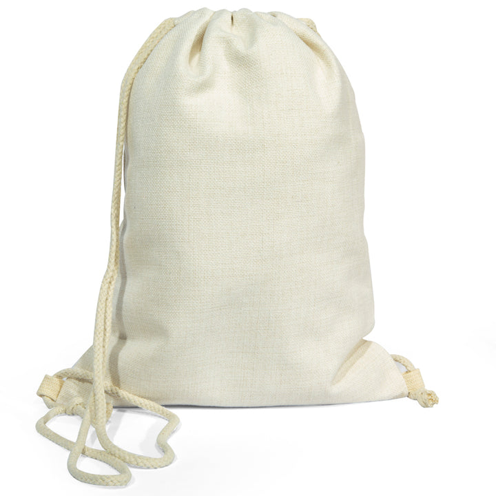dye sublimation supplies, linen drawstring bag, sublimation drawstring bags, sublimation linen bags, linen blanks