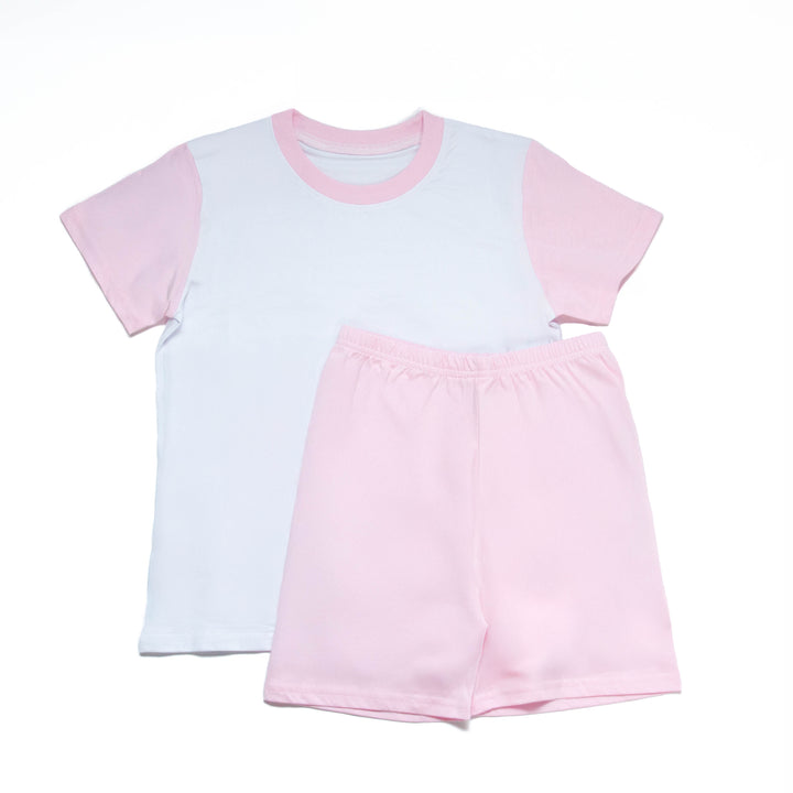 Sublimation T-Shirt and Short/Pyjama Set - Pink