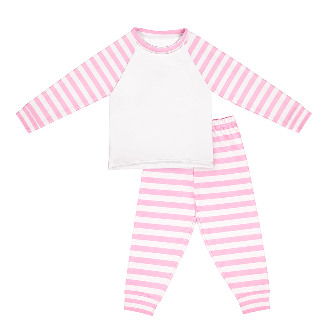 Pink Striped Children's Sublimation Pyjamas
