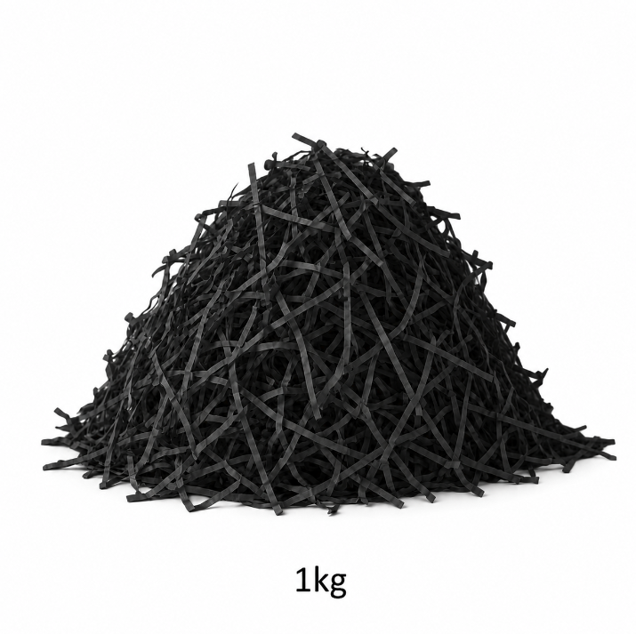 Black ZigZag Shredded Paper