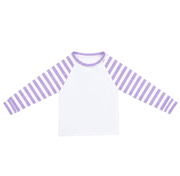 Purple Striped Children's Sublimation Pyjamas
