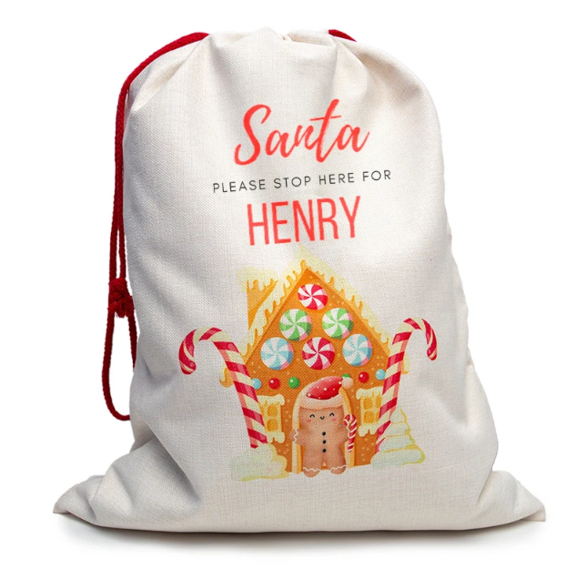 Large Linen Santa Sack