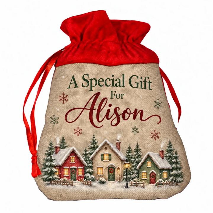 Small Faux Burlap Gift Bag