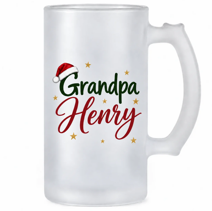 Frosted Sublimation Glass Beer Stein - 16oz