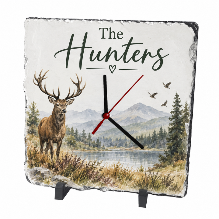 Square Photo Slate Clock