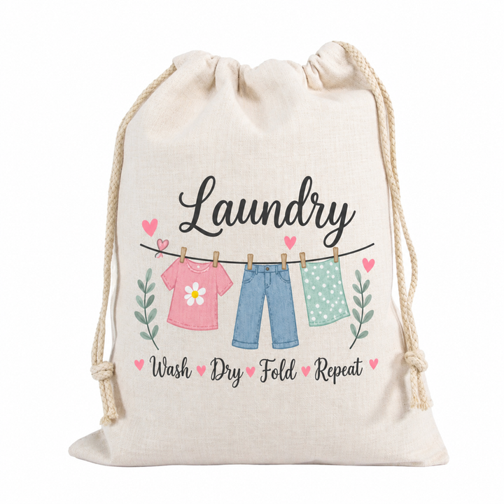 Small Linen Sack with Natural Rope
