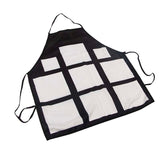 Black Sublimation Apron with Panels