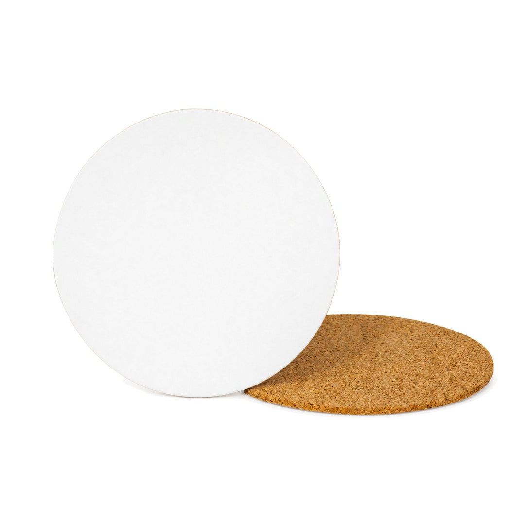 Blank round cork coasters, European (pack of 10), blank