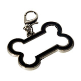 Black Bone Shaped Dog Tag