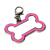 Pink Bone Shaped Dog Tag