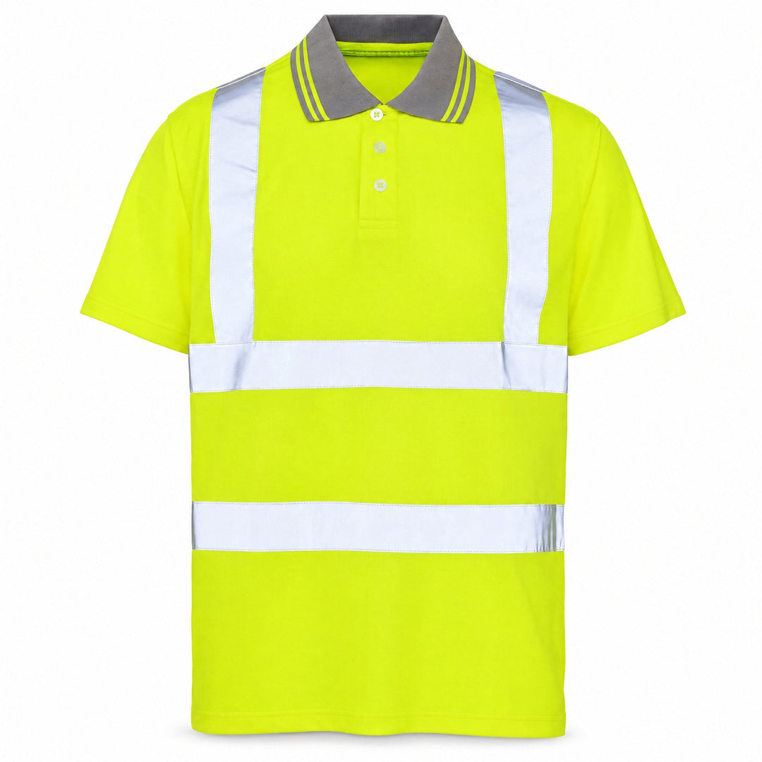 Hi-Vis short sleeved polo T-shirts, blank, polyester