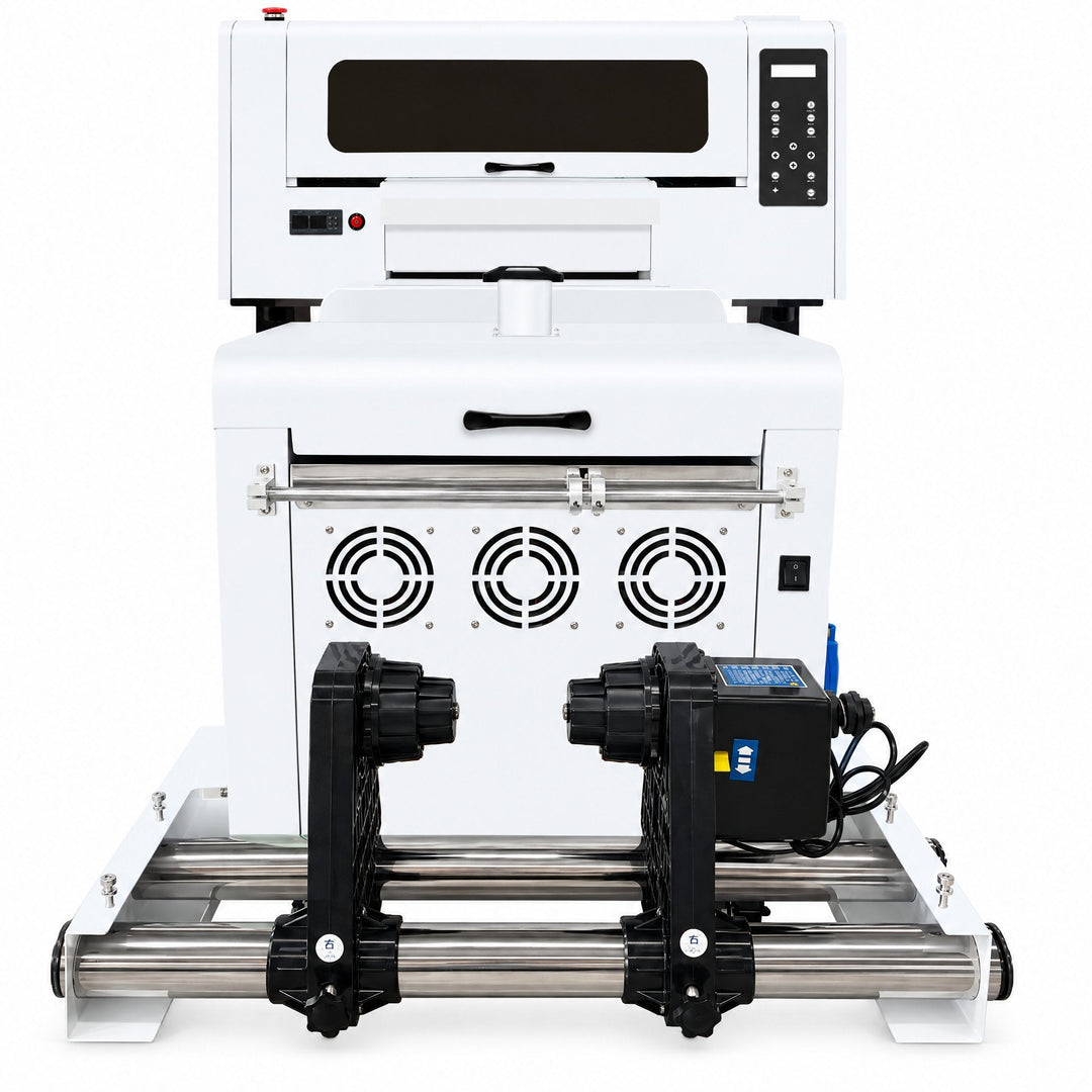 Inktec DTF printer, oven &amp; powder shaker, 30cm, on a white background