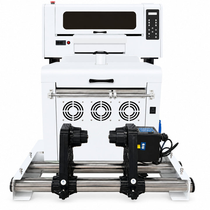 Inktec DTF printer, oven &amp; powder shaker, 30cm, on a white background