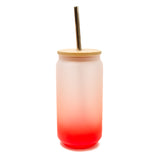 Gradient Red Glass Tumbler - 18oz