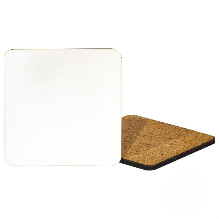 dye sublimation supplies, wholesale sublimation supplies, square MDF coaster with cork, sublimation coasters, coasters with cork, square sublimation coaster