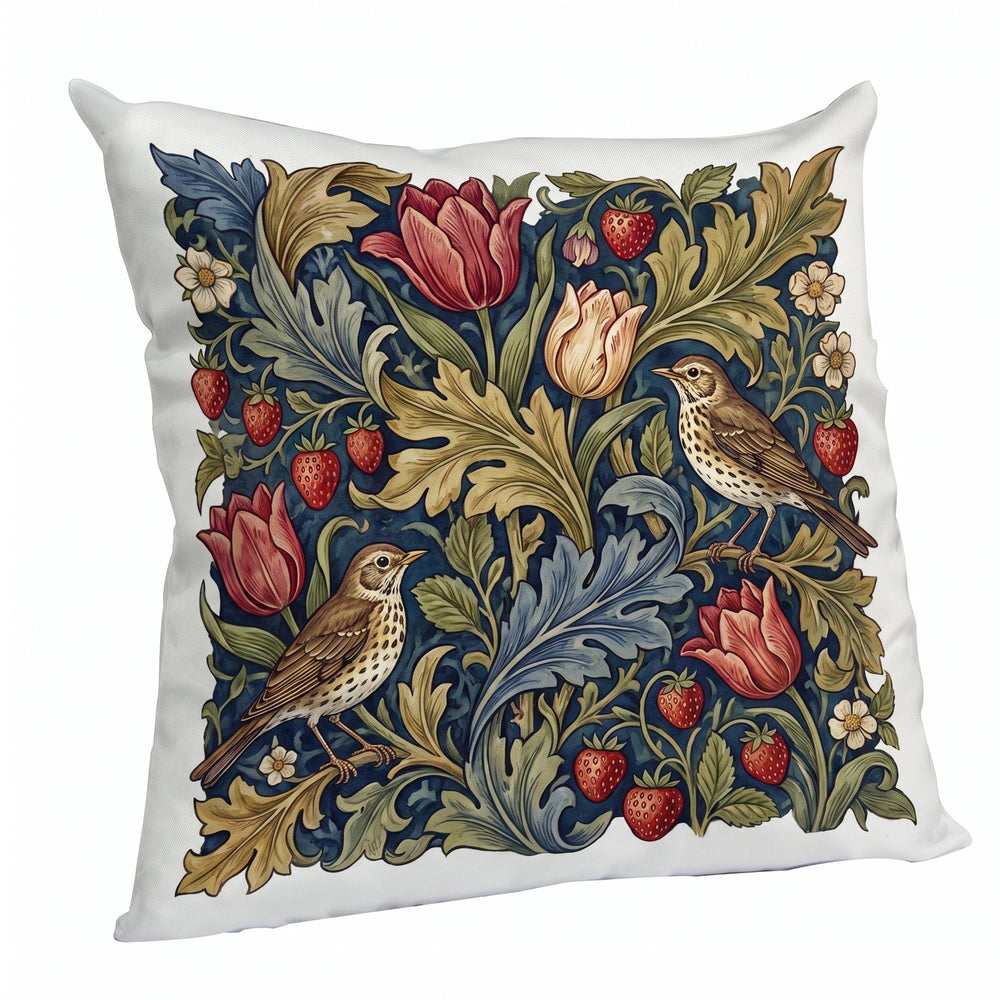 Sublimation cushion covers printed with song thrushes