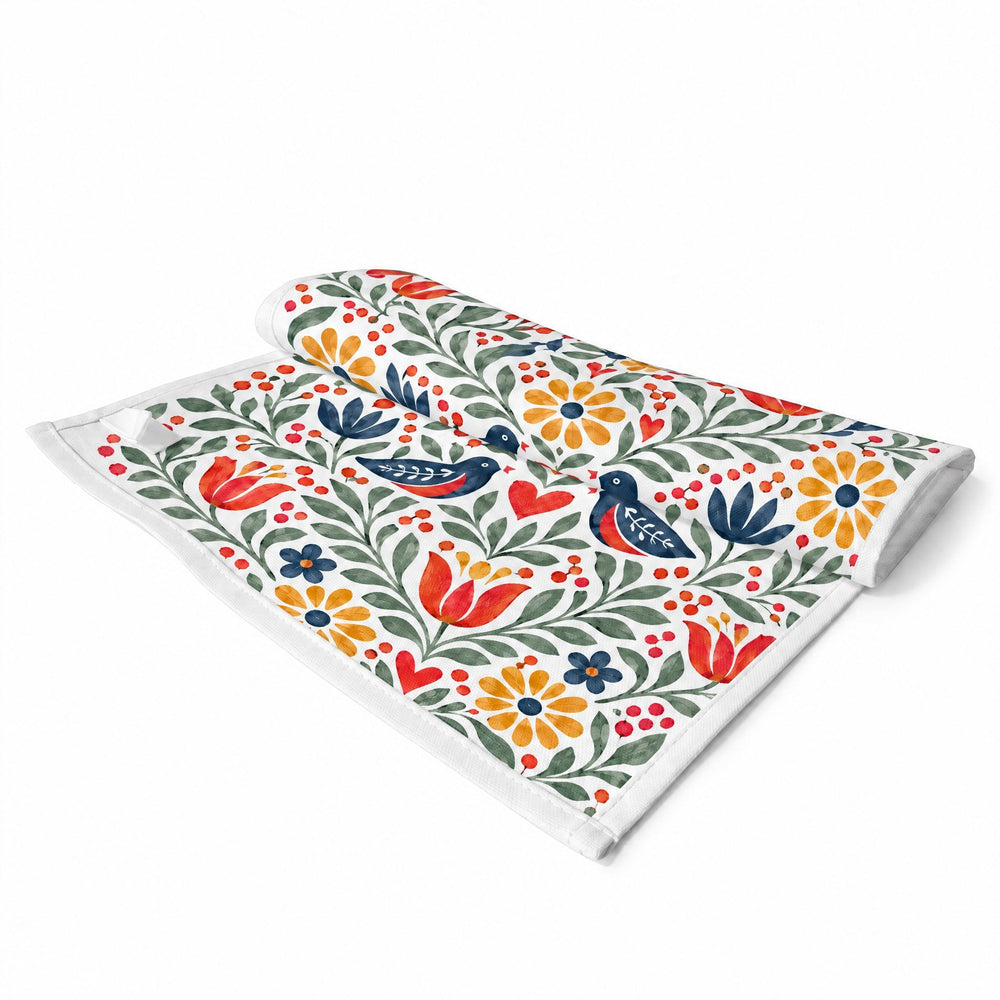 Sublimation tea towels, large, printed with a sample design