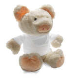 White Pig Plush Toy With Sublimation T-Shirt